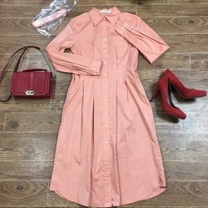 ✨Pell & Co Melon Button Down Belted Shirt Dress✨